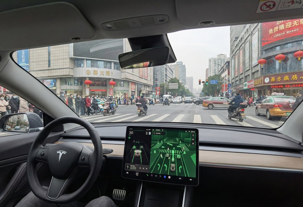 Teslas Autonome Fsd Rijden China Zet Elon Musk Op Een Lager Pitje