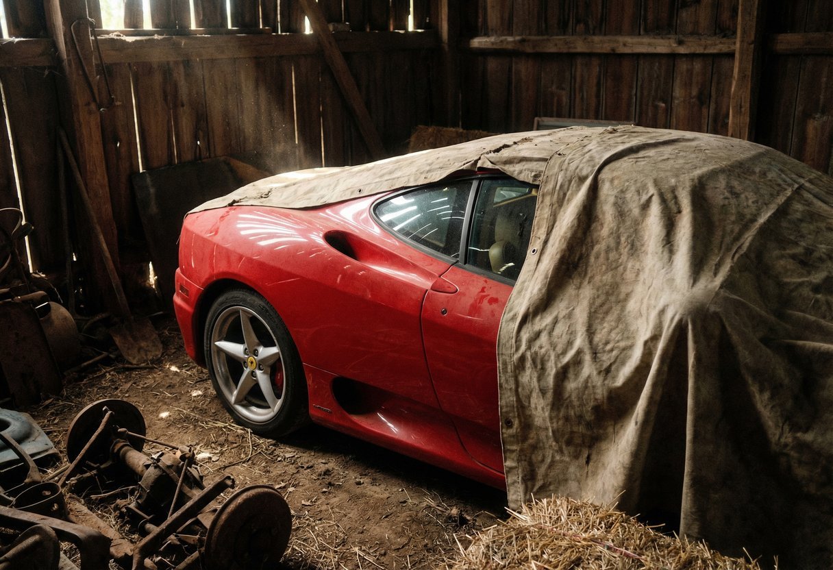 Vijf Jaar Onder Een Zeildoek Vergeten Deze Handgeschakelde Ferrari 360 Wordt Verkocht Zonder Minimumprijs