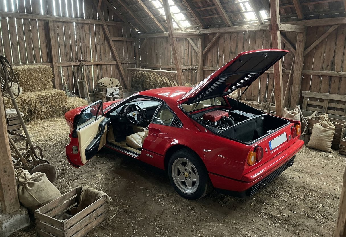 Een Ferrari 328 Gtb Uit 1989 Gevonden Met Minder D